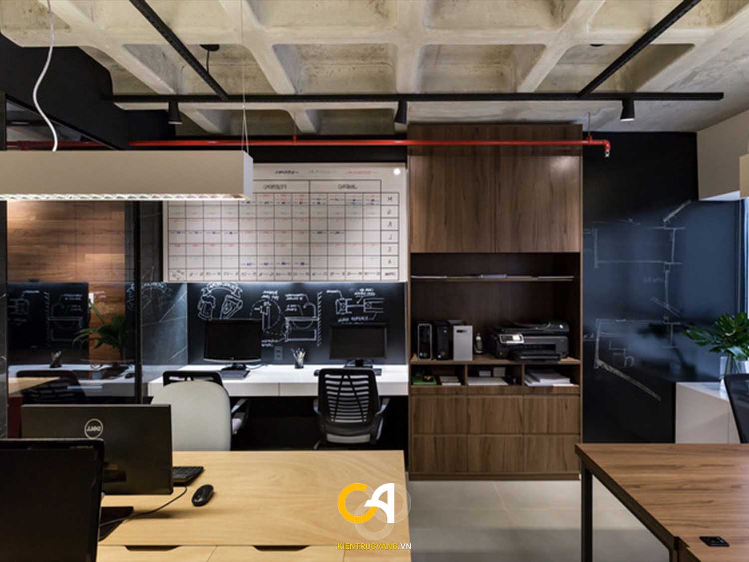 Thiết kế văn phòng 40m2 | Văn phòng dành cho 8 nhân viên và sếp