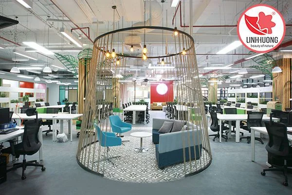 Thiết kế nội thất văn phòng mỹ phẩm Linh Hương Hà Nội